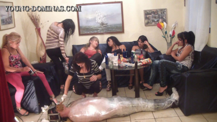 Young Dominas - Wrapped up and filled up until he pukes HD. P1