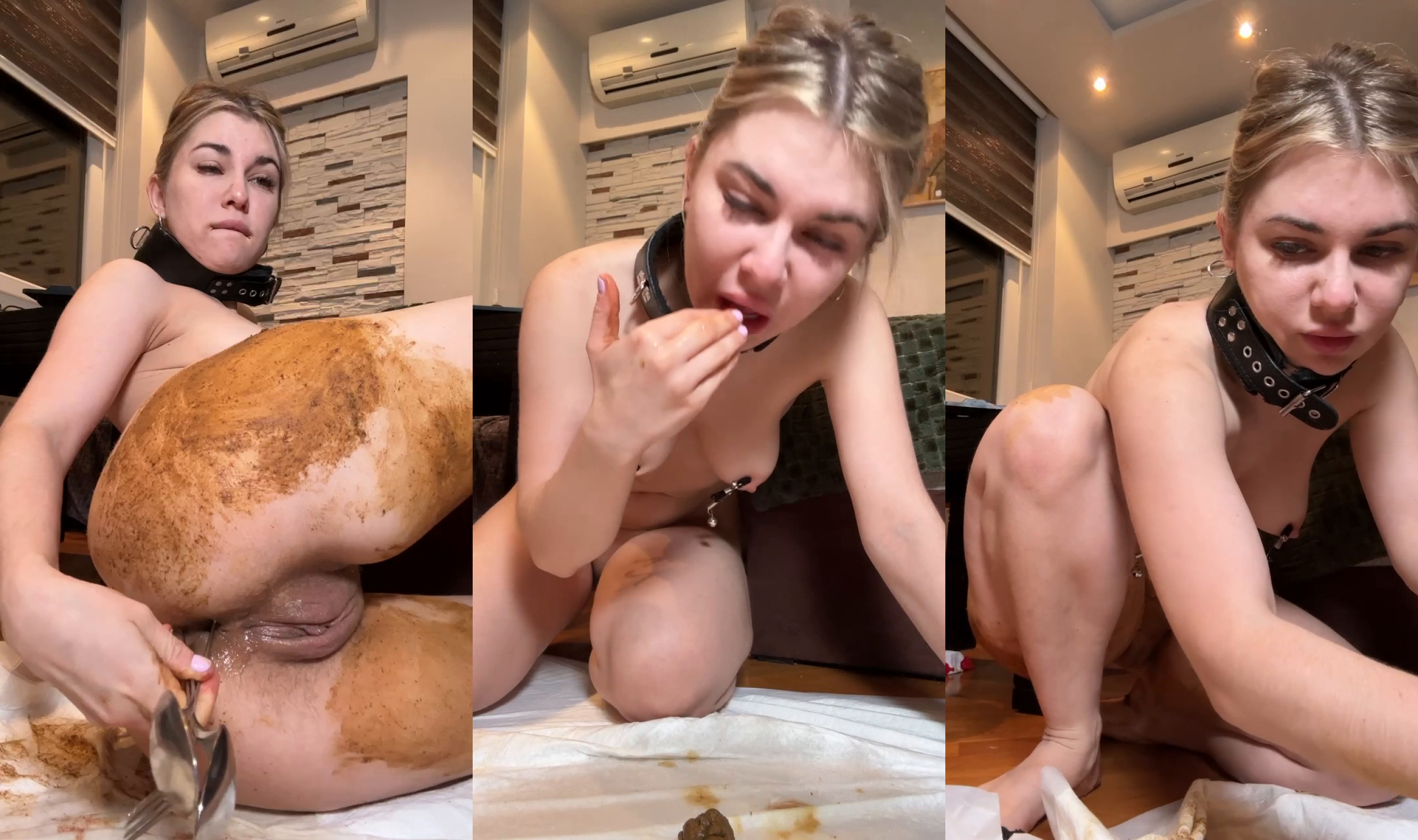 Eating poop and fucking with various objects