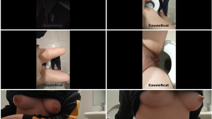 CassieScat - Using Public Toilet to Take a Shit