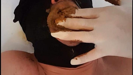 Brown Karina - Mega shit stuffed in his mouth