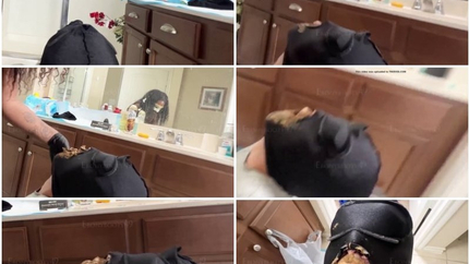 Ebony BBW Ass feeds the slave shit. P1