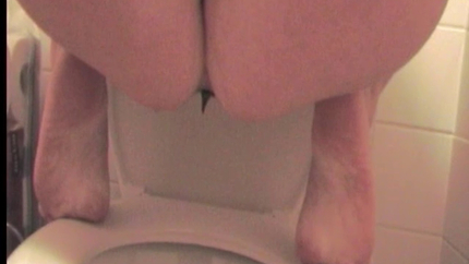Girl shits standing on toilet. P1