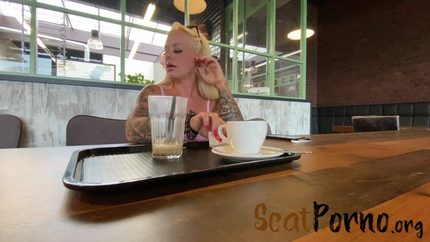 Devil Sophie - UNCUT - FIERCE & Kinky in the café bled - pooped - sprayed - brazen in front of the police