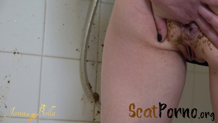 JanaBella - Closeup Shower Wall Enema Shit and Piss