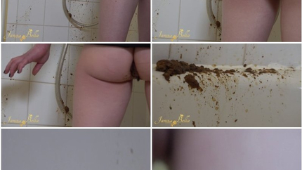 JanaBella - Closeup Shower Wall Enema Shit and Piss