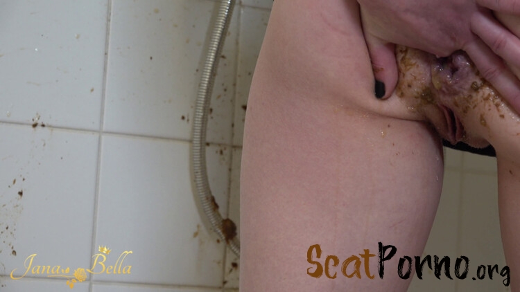 JanaBella - Closeup Shower Wall Enema Shit and Piss
