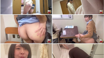 Girls taking a pooping selfie and trying not to get caught. A thrilling defecation experience P1