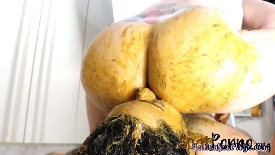 LATINA SCAT WIFE - Having Fun With The Bathroom Slave